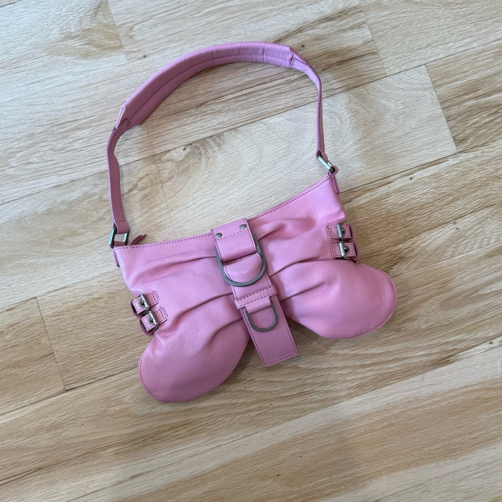 Blumarine Pink Small Butterfly Shoulder Bag